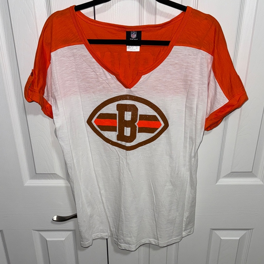 NFL Team Apparel Women's Bright Orange Shirt